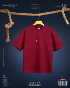 Maroon Drop Shoulder Tshirt