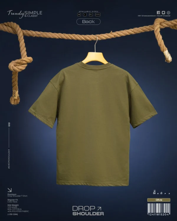 Olive Drop Shoulder Tshirt