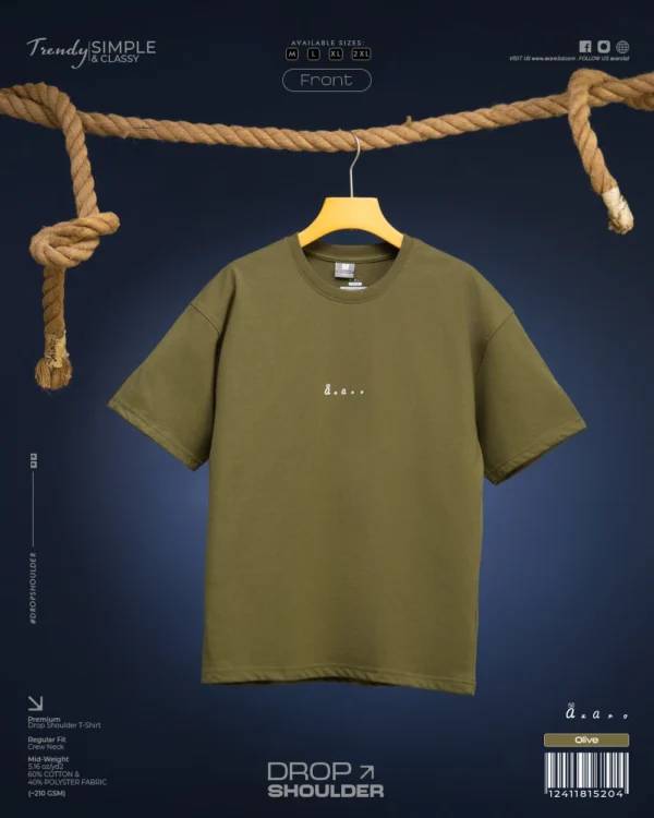 Olive Drop Shoulder Tshirt