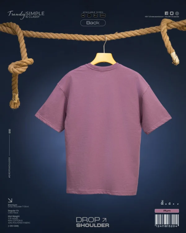 Plum Drop Shoulder Tshirt