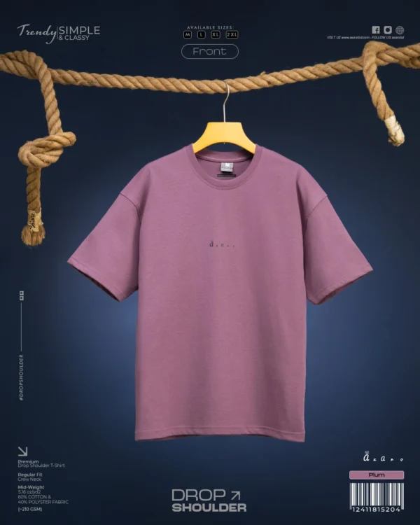 Plum Drop Shoulder Tshirt