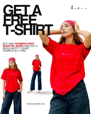 Women's High-Waisted Jeans + FREE T-Shirt Combo