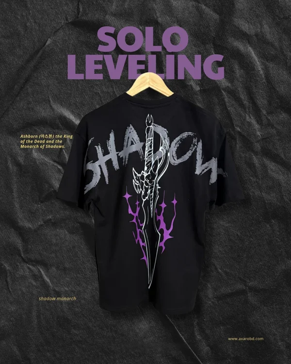 Solo Leveling Black Drop Shoulder T-shirt