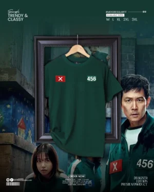 Regular Fit Squid Game Batch Bottle Green