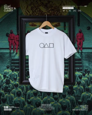 Regular Fit Squid Game Logo White