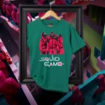 Regular Fit Squid Game Poster Forest Green